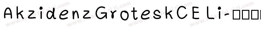 AkzidenzGroteskCE Li字体转换